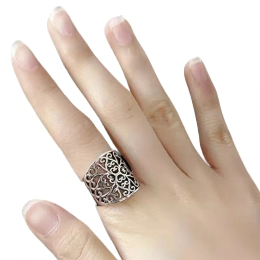 Silver Plated Boho Vintage Design Silver Ring
